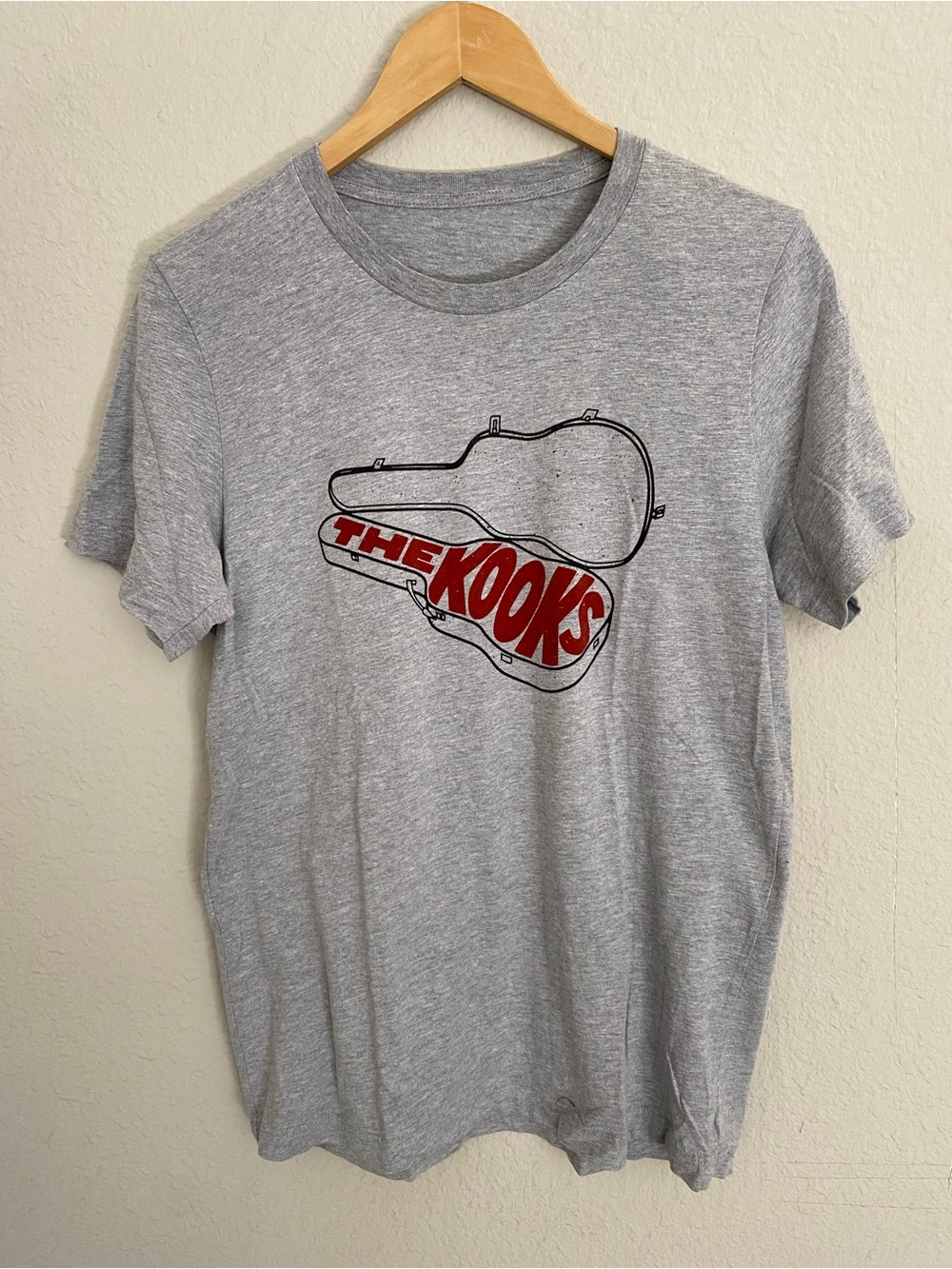 The Kooks Graphic Tee - Grey with Red Logo Vintage 2000s Britrock Gray Medium